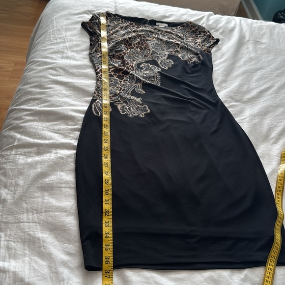 Cache black dress with leopard print - Picture 9 of 10